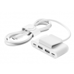 Belkin BUZ001bt2MWHB7 BoostCharge 4 端口 USB 電源擴展器 (白色)